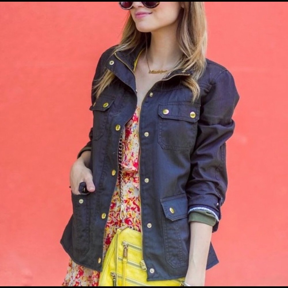 Navy JCrew Utility Jacket XS